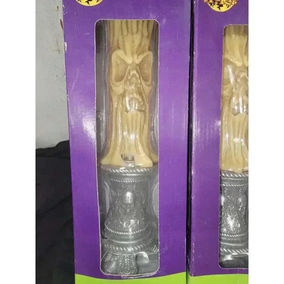 Spirit Halloween Scary Face Candle with Skull Base - Picture 3 of 7